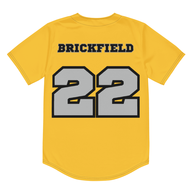 Brickfield Baseball Jersey(Gold)