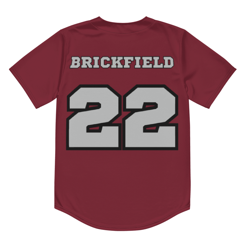 Brickfield Baseball Jersey(Burgundy)